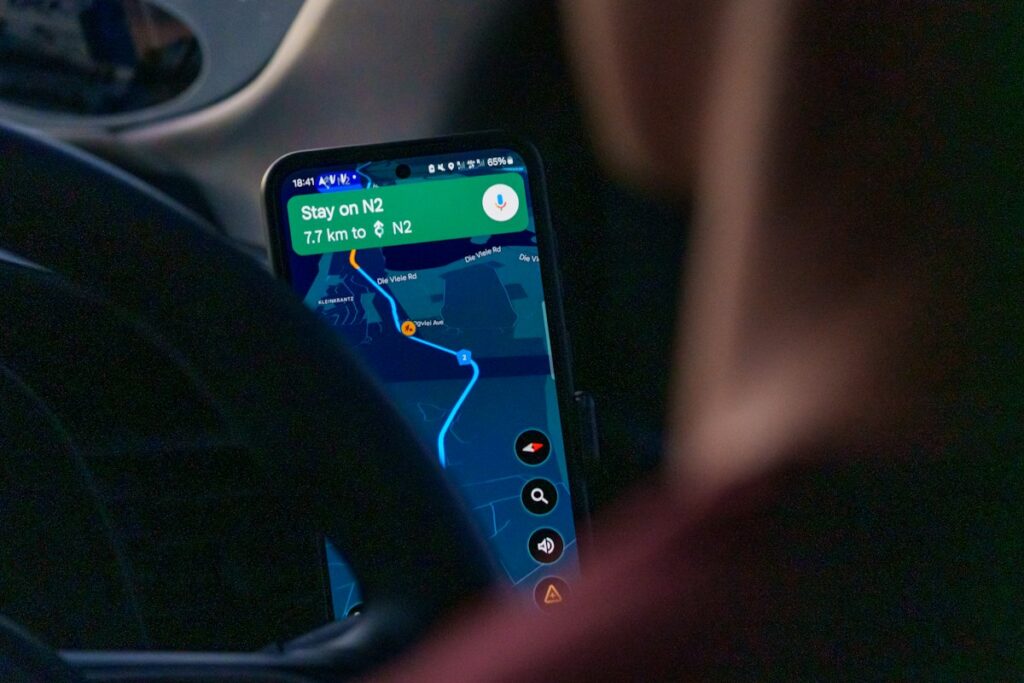 Smartphone Map Navigation Traveler Hands - Travel Meadow Guide