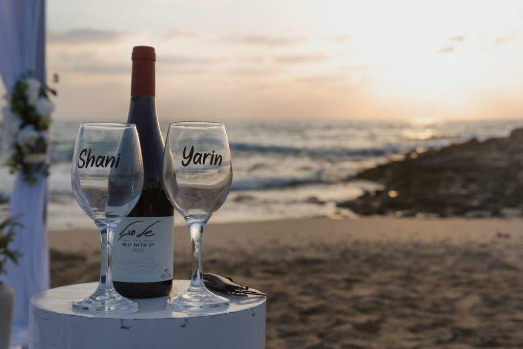 Romantic Couple Sunset Beach Wine - Travel Meadow Guide